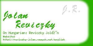 jolan reviczky business card